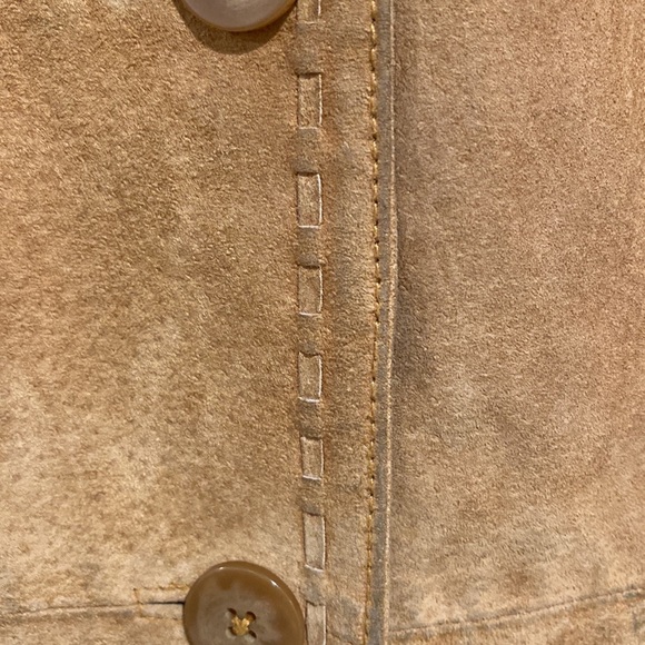 NOW ON SALE ‼️Vintage Outbrook suede leather beige coat Size M - Picture 4 of 8